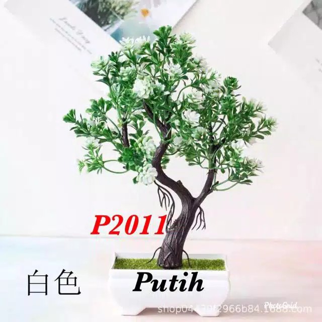 COD /TM99 BUNGA PLASTIK PAJANGAN BUNGA ARTIFISIAL HIASAN RUMAH  9 WARNA P2011-PUTIH