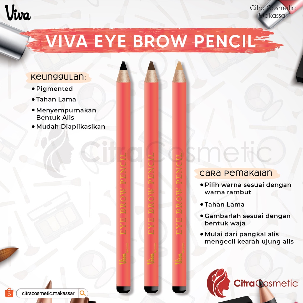 Viva Pensil Alis Brown | Black | Dark Brown