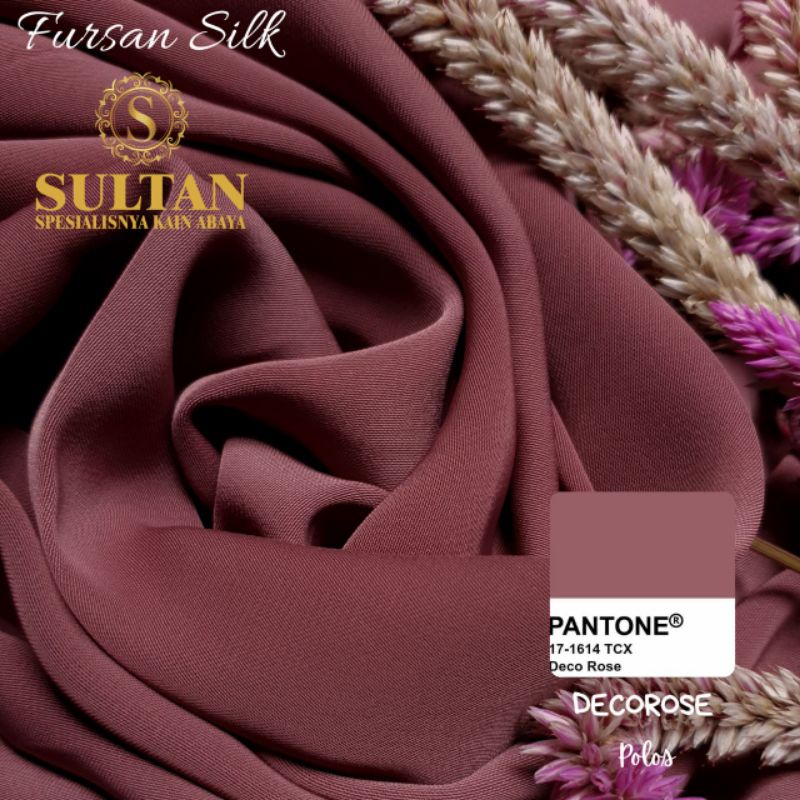 Jual Kain Abaya Sultan Fursan Silk Decorose polos Indonesia|Shopee