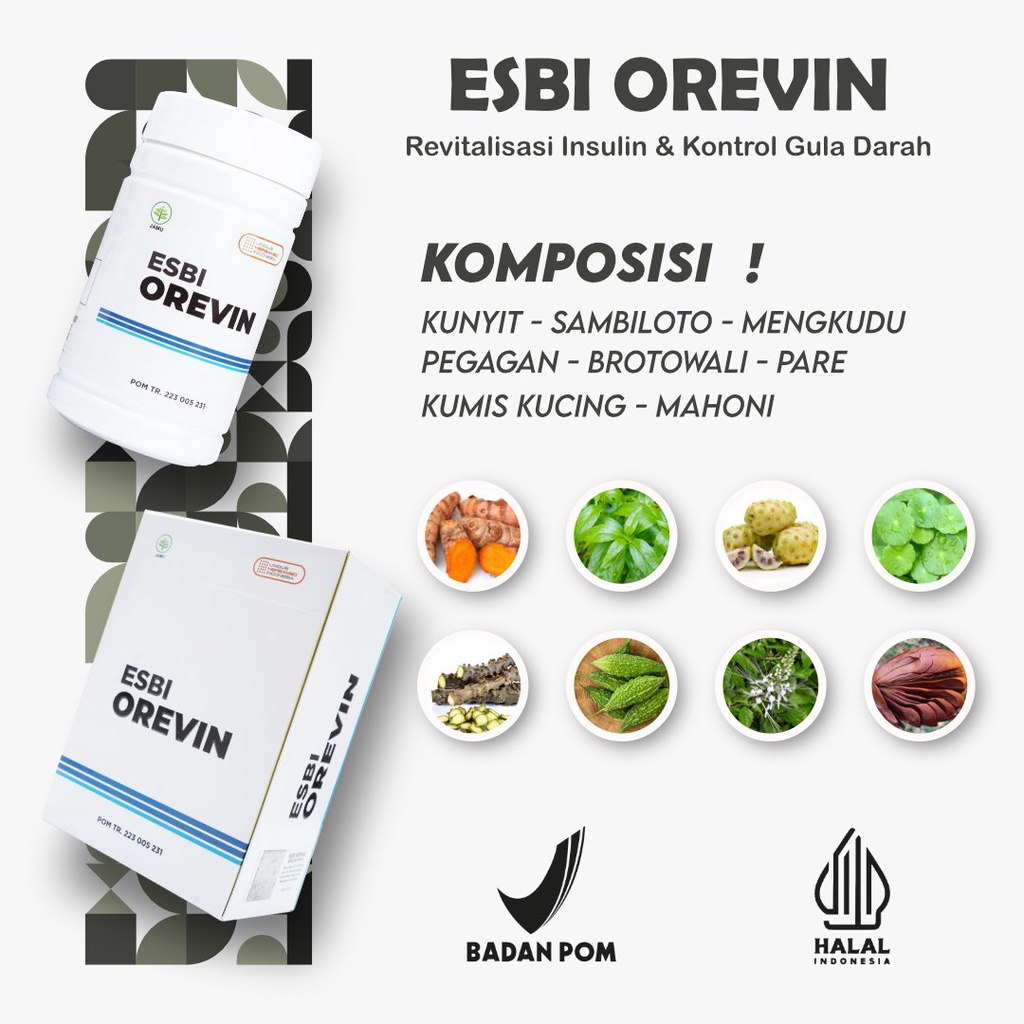 ESBI OREVIN Obat Diabetes Penurun Gula Darah Tinggi Kencing Manis Ampuh - Samsmedia