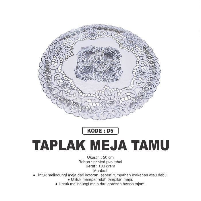 Taplak Meja Tamu Anti Air/Taplak Meja Tamu Sofa / Taplak Meja Bulat-D5