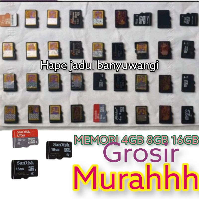 memori 4 GB 8 GB 16GB grosir murah second atau bekas original ori copotan HP
