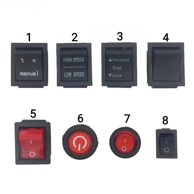 {{{{{{] TOMBOL SWITCH SAKLAR ON OFF MOBIL MOBILAN AKI MAINAN ANAK MOTORAN RC