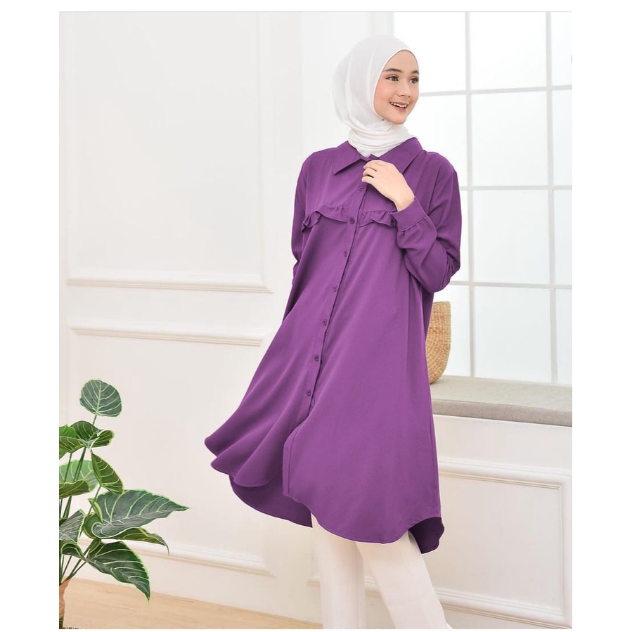 TUNIK RUFELLA MUSLIM / LONGDRESS POLOS RUFLLE