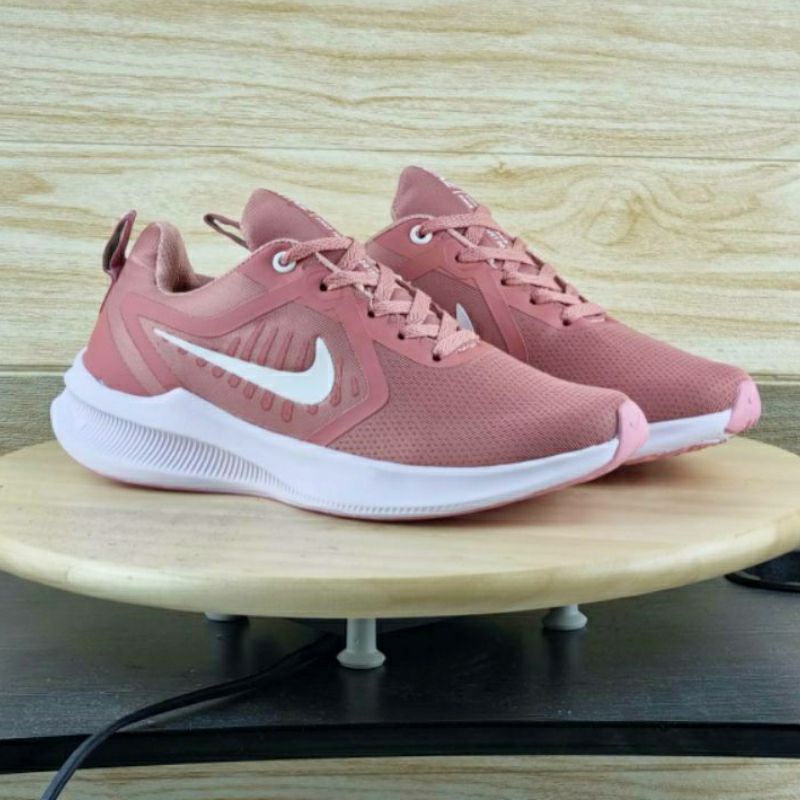 COD Sepatu Nike zoom wanita peach putih ringan olahraga joging senam zumba lari murah import wanita