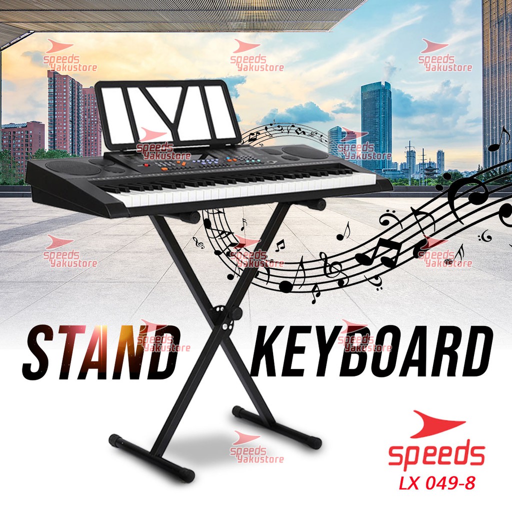 SPEEDS Alat Musik Stand Keyboard Double Model Silang Untuk Semua Piano Anak Anak Lipat Portable 049-