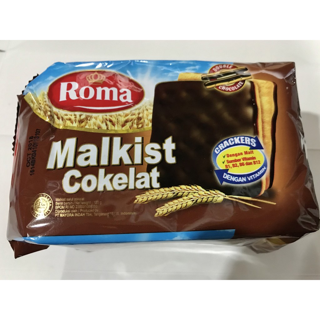 

PROMO ROMA MALKIST COKELAT 120GR / CHOCOLATE COKLAT KOTAK 120 GRAM / GROSIR TERMURAH