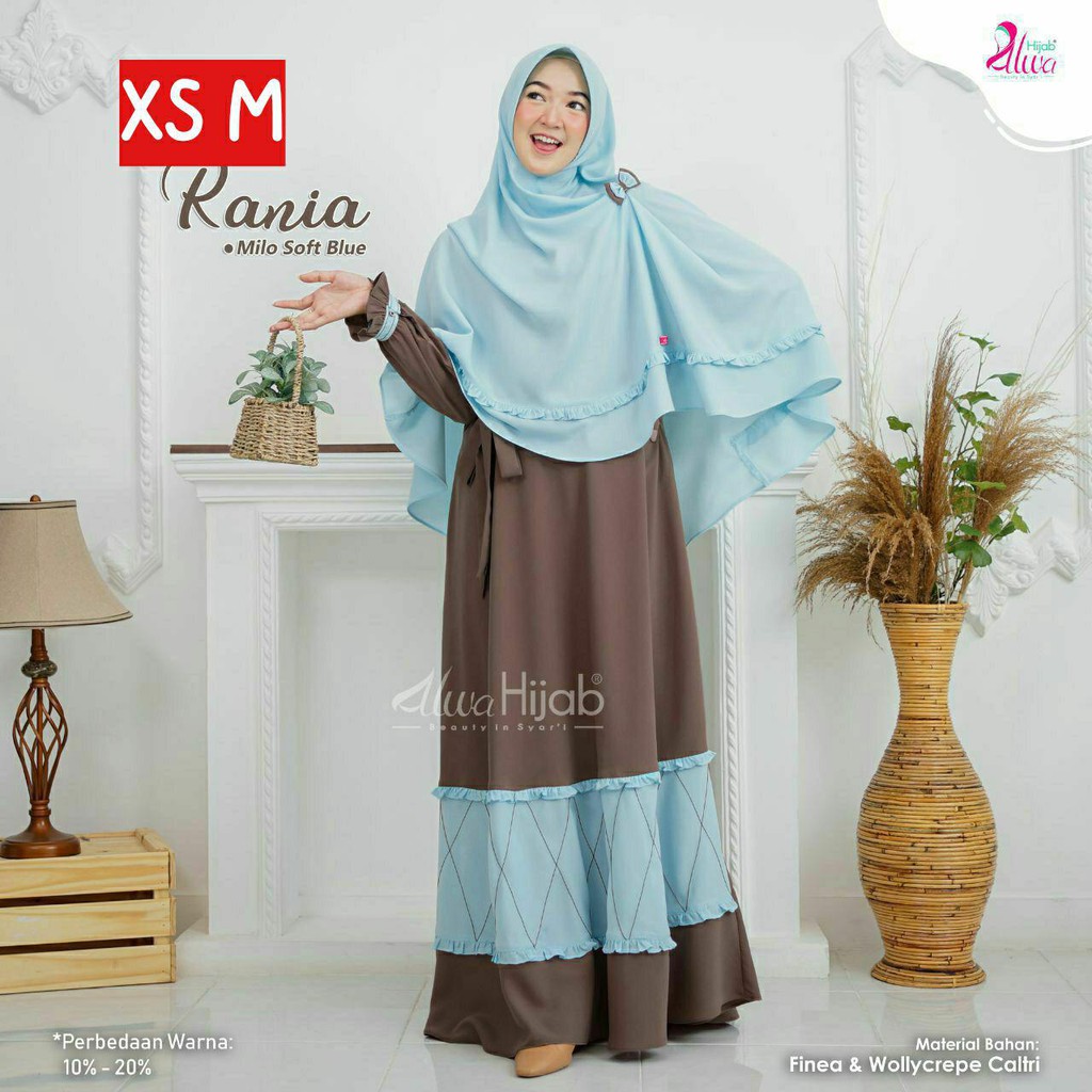 gamis original alwa hijab rania set syari