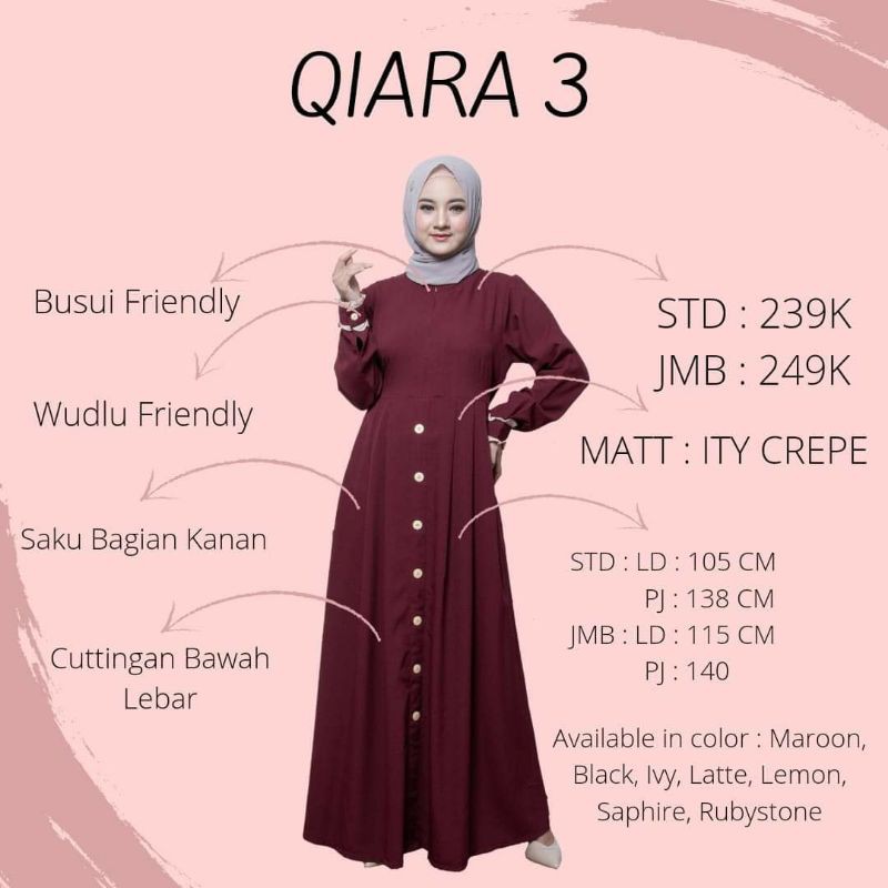 gamis Qiara 3 Linalivia