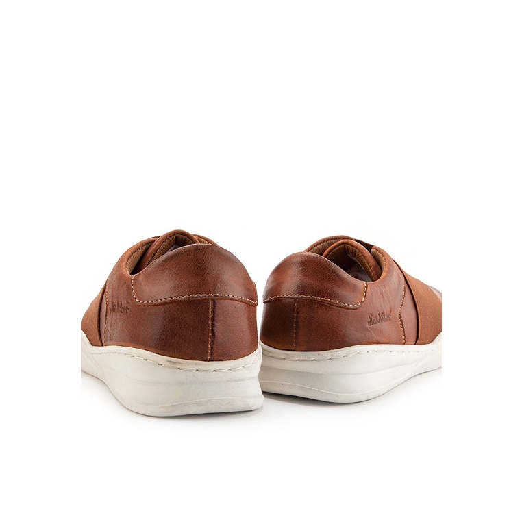 SEPATU SLIP ON JIM JOKER PRIA ORIGINAL CASUAL KULIT ASLI COKLAT JJ16