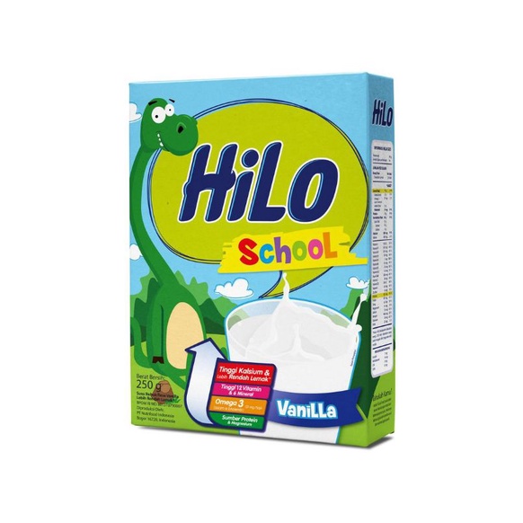 

Hilo School Susu Bubuk Hi-Calcium Vanilla 250G