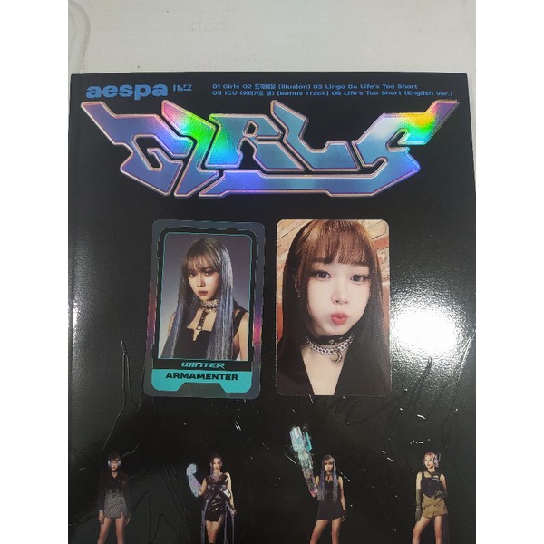 PC Aespa Girls Selca Giselle & Character Card Winter
