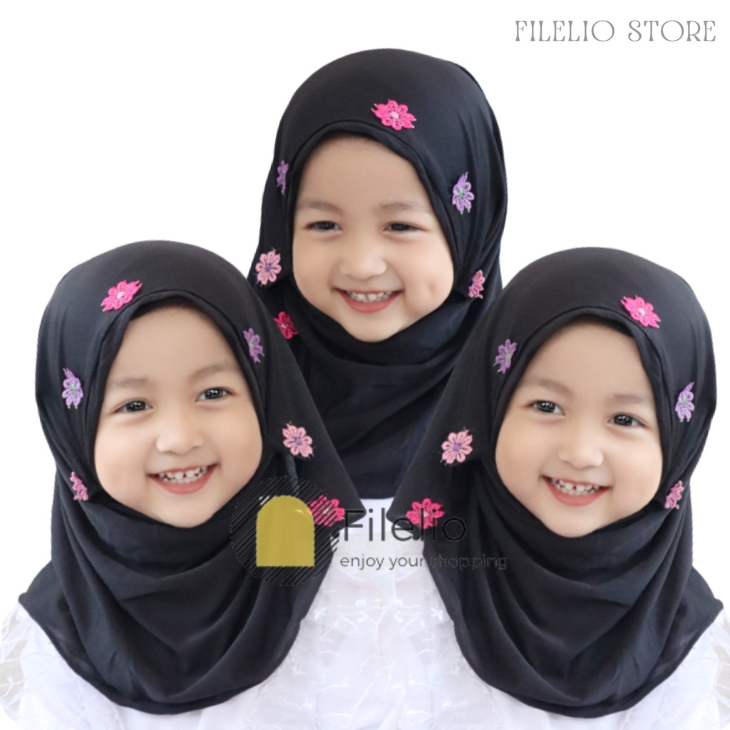 TERMURAH Kerudung Anak Perempan Pastan Melati Umur 1-3 Tahun Khimar Anak Kecil Lucu Murah Premium