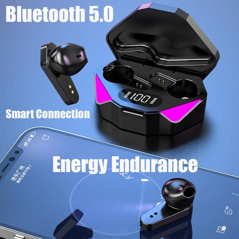 TWS X15-PRO headset bluetooth GAMING LOW LATENCY HIFI BASS wireless stereo music sport telfon daily earphone microphone