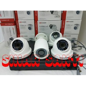 PROMO PAKET CCTV HIKVISION 4 CAMERA 2MP 1080P ( Komplit Tggl Pasang )