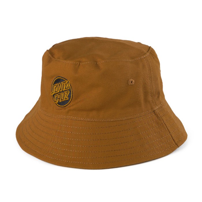 Santa Cruz Reverse Dot Bucket Hat Reversible Brown/Black