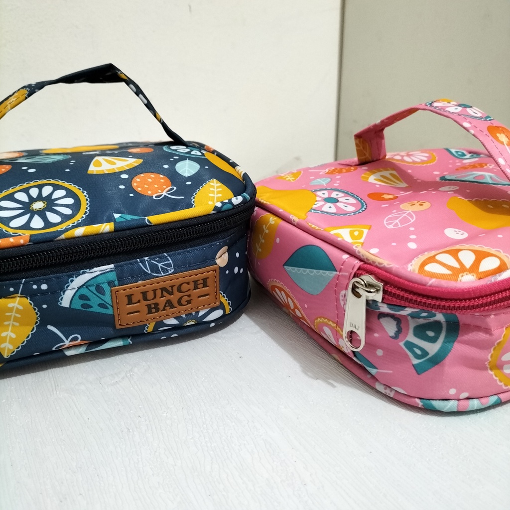 Tas Bekal Lunch bag Tempat Penyimpanan Makanan Aluminium Foil Cooler bag Murah dan Bermotif