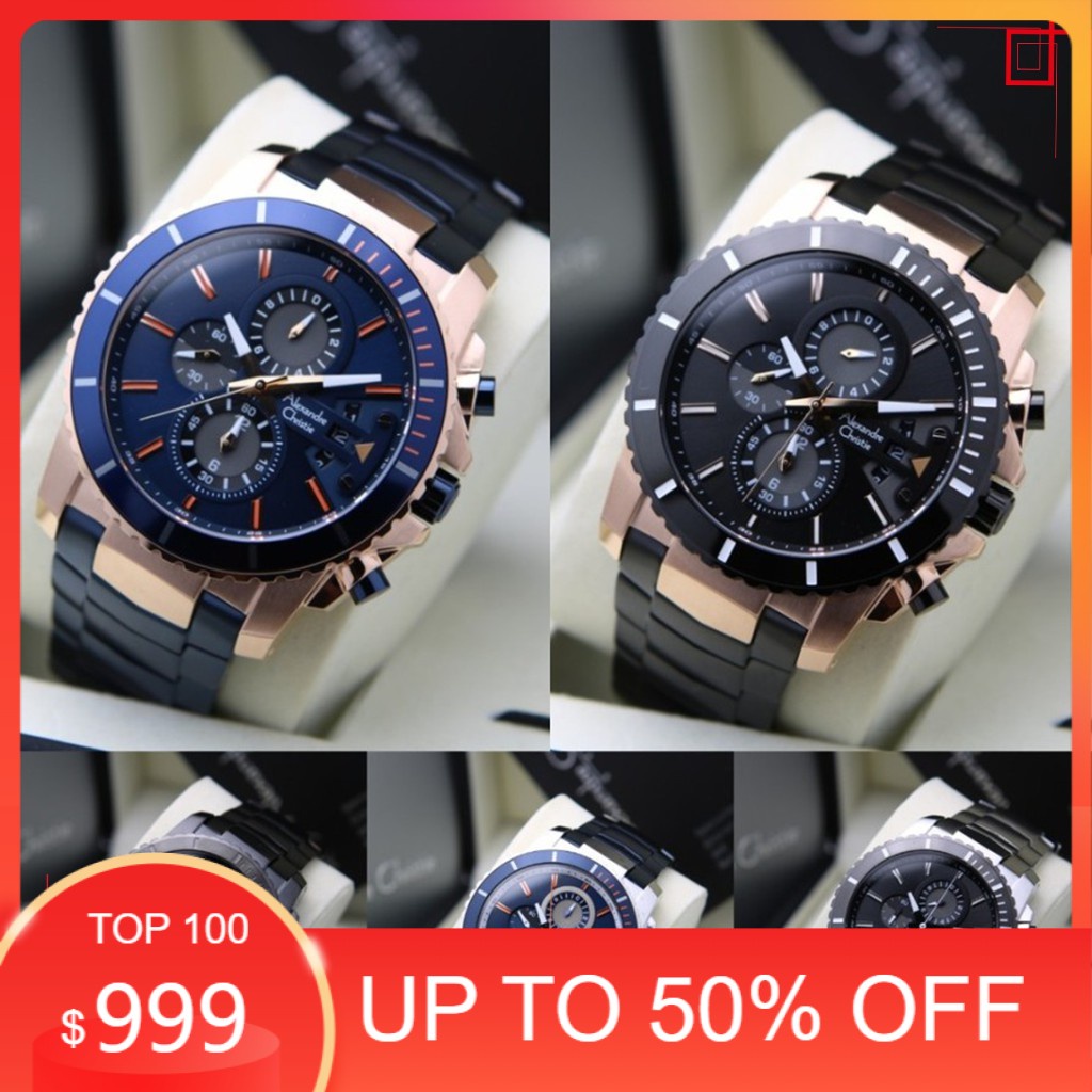 ALEXANDER CHRISTIE PRIA ORIGINAL GARANSI RESMI 1 TAHUN JAM TANGAN PRIA  ALEXANDRE CHRISTIE AC 6455