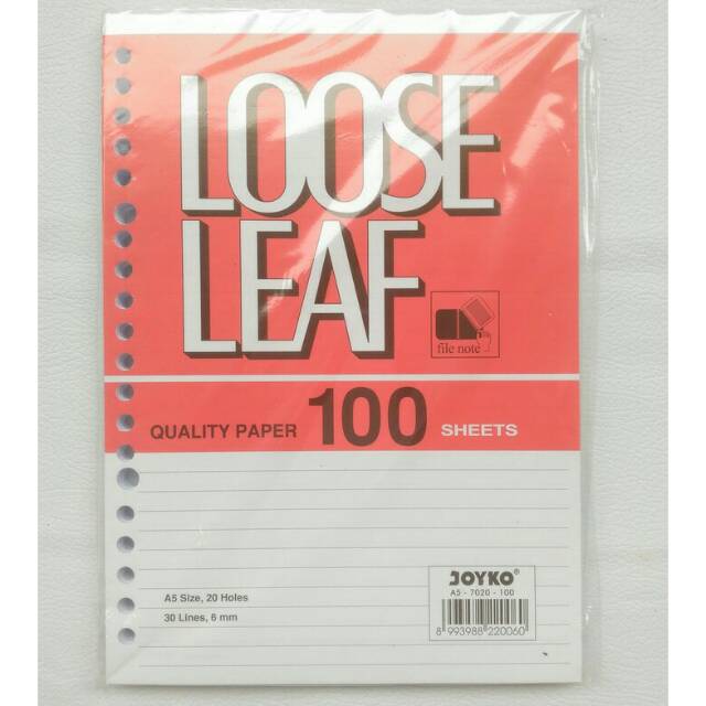 

Loose Leaf A5 100 lembar