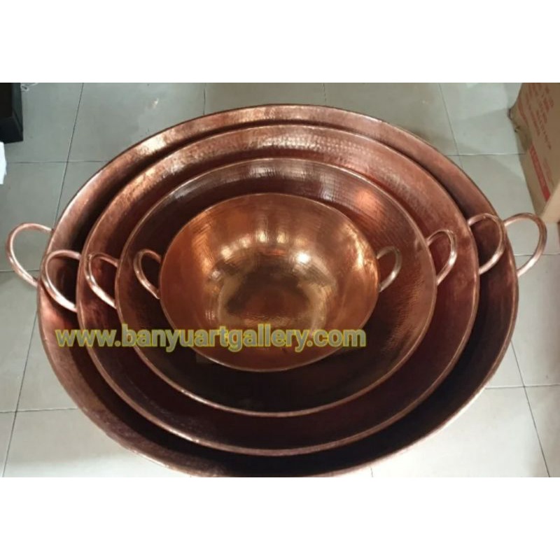 WAJAN TEMBAGA/ALAT MASAK TEMBAGA/ALAT DAPUR TEMBAGA 30cm