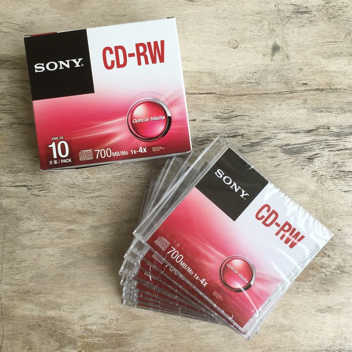 (Jual Satuan) CD-RW Sony Single Pack 700MB Slim Case