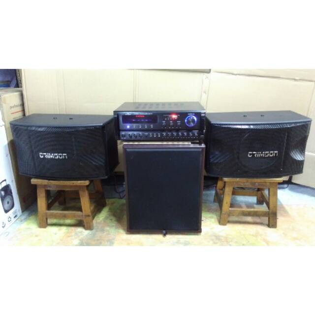 PAKET SOUND SYSTEM POWER AMPLIFIER SPEAKER 10 IN SUBWOOFER 12 IN
