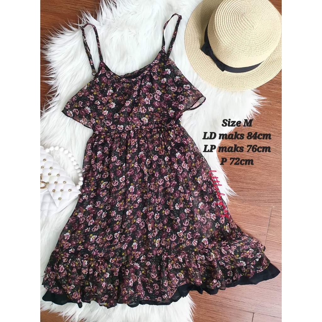 Like NEW Mini Dress Vintage Flower - baju wanita / dress wanita / preloved dress wanita / dress murm