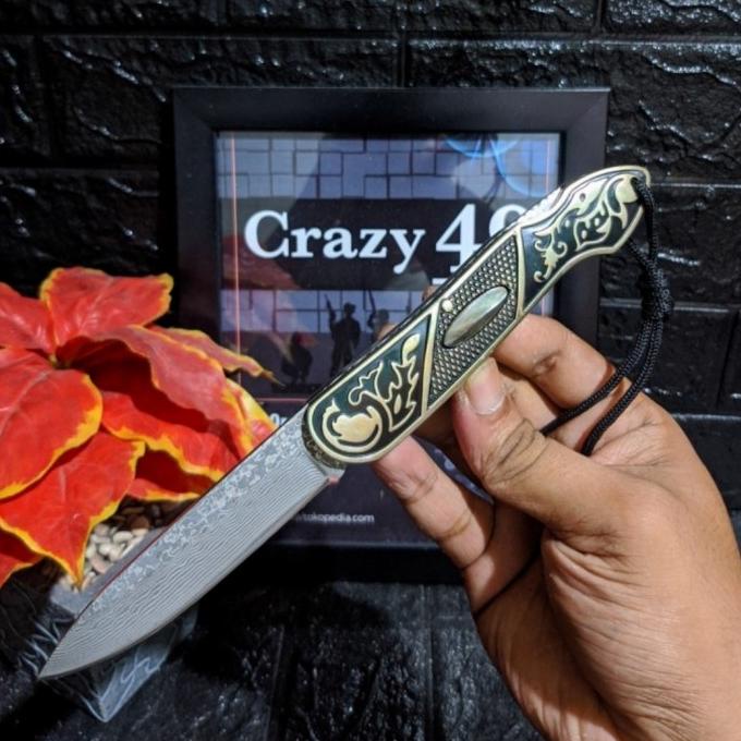 PISAU LIPAT KNIFE DK023-67H2607 PISAU HANDMADE PISAU LIPAT DAMASKUS UJKM4125VB