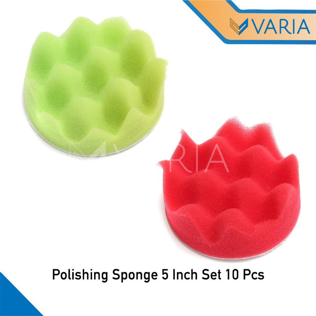 Spon Poles 5 Inch Set 10 Pcs Sponge Polishing Car Buffing Pads Foam