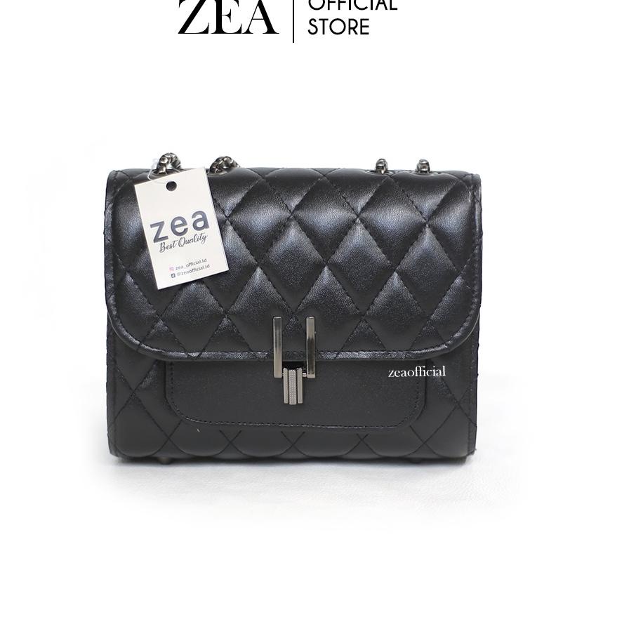 Hot Sell.. [Zea Official]- Tas Selempang Wanita Slingbag Quilted Sling Bag - Tas Rantai Ulir Selina 