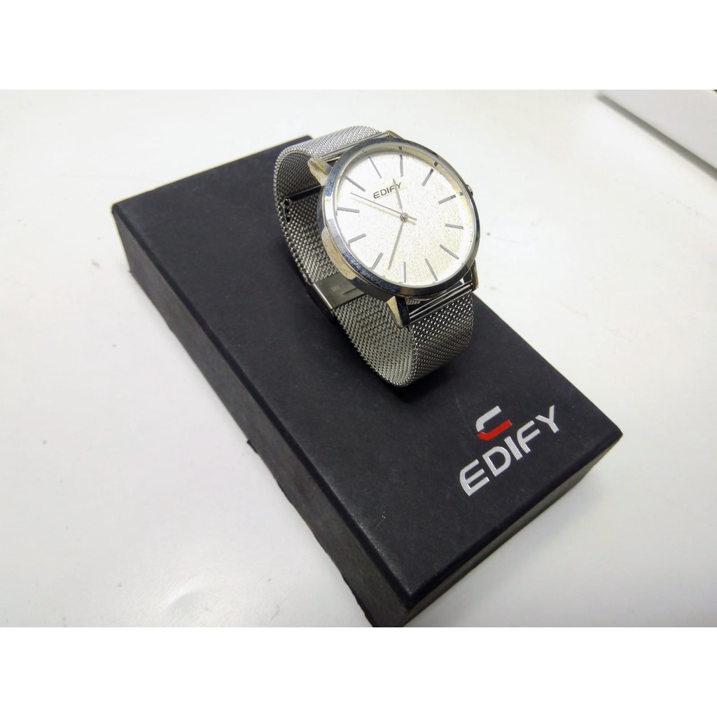 ORIGINAL Jam Tangan Pasir Pria Analog edify ORIGINAL 81724 RANTAI WATERPROOF Anti Air