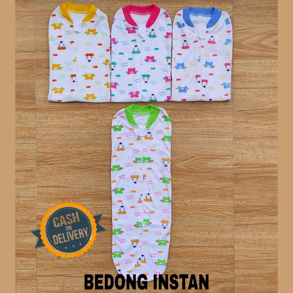 Bedong instan bayi halus lembut bahan full cotton