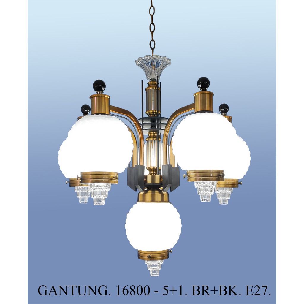 LAMPU GANTUNG | LAMPU HIAS|LAMPU MEJA MAKAN 16800/5+1 - CH+BK