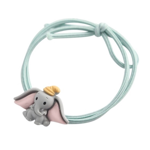 Ennwen IK131 Ikat Rambut Korea Gajah Elephant Rubber Band Head Rope-green