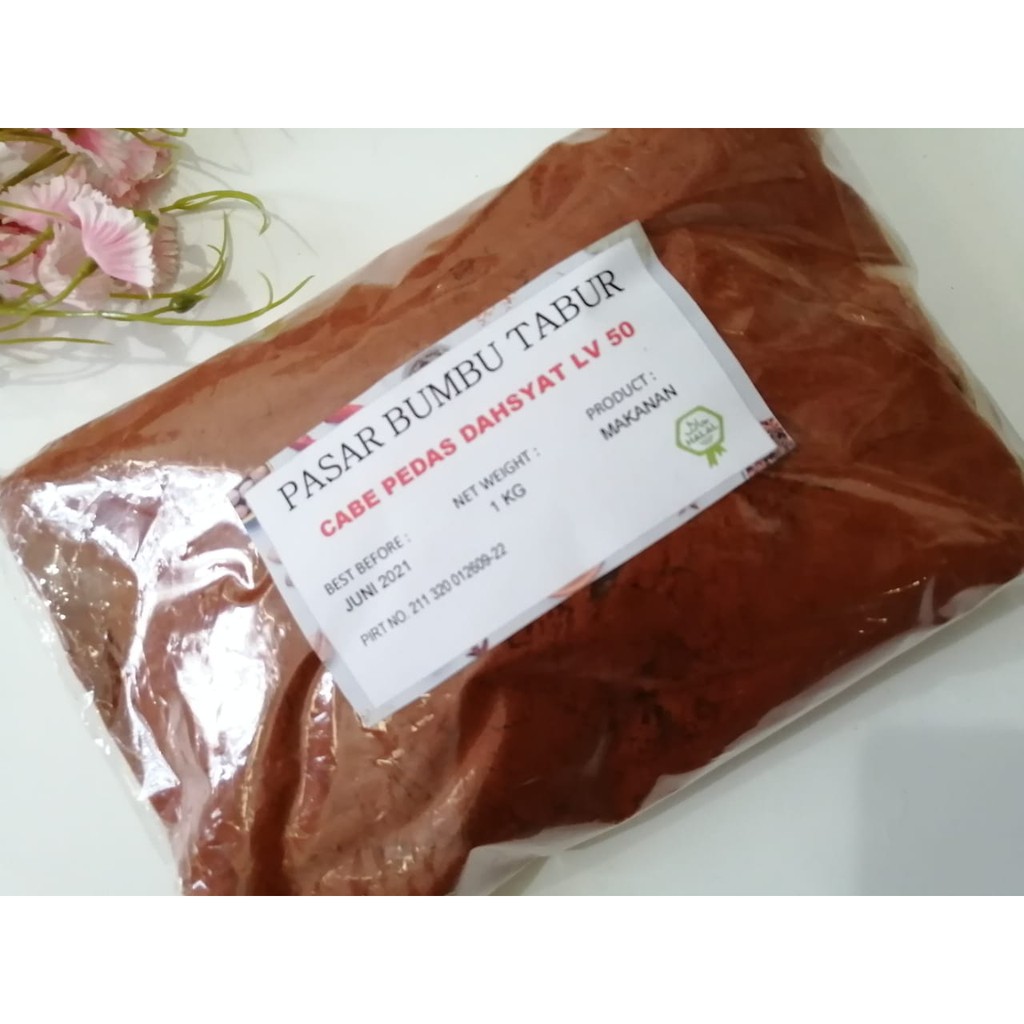 

CABE PEDAS DAHSYAT (LEVEL 50) 1 KG BUBUK MAKANAN ENAK MURAH HALAL