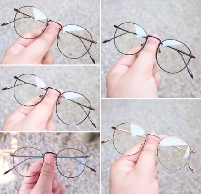 Kacamata bulat / frame oval / fashion gaya korea