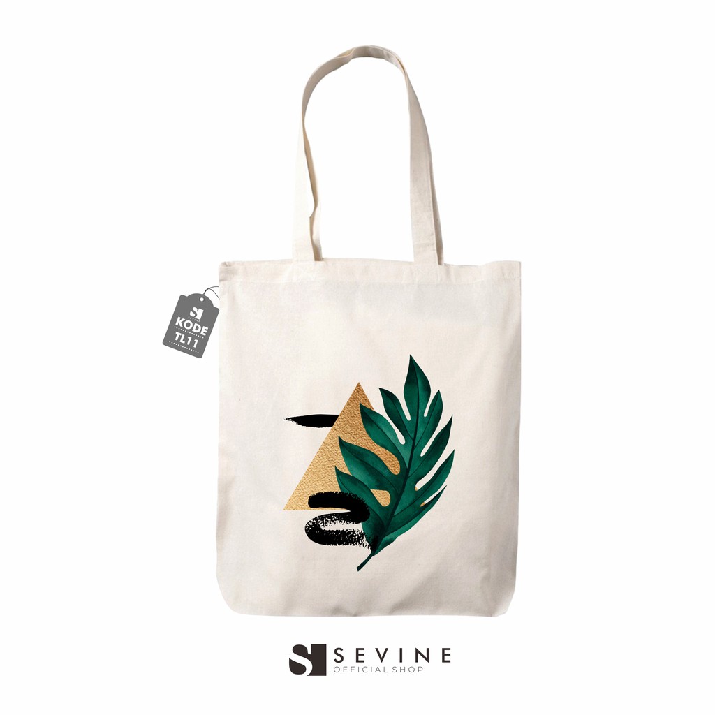 Sevine Tote Bag Resleting Tas Wanita Totebag Tropical Series - TL