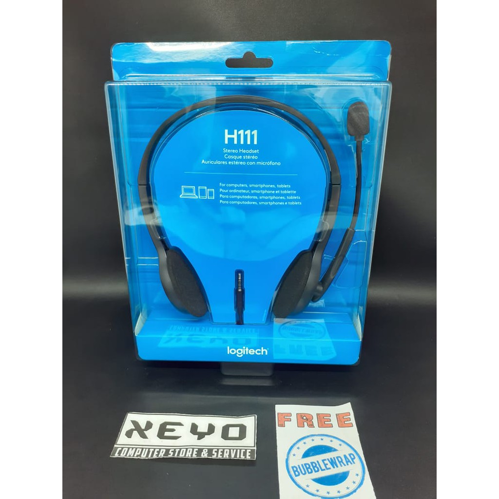 Headset Headphone Earphone Logitech H111 Original Garansi Resmi