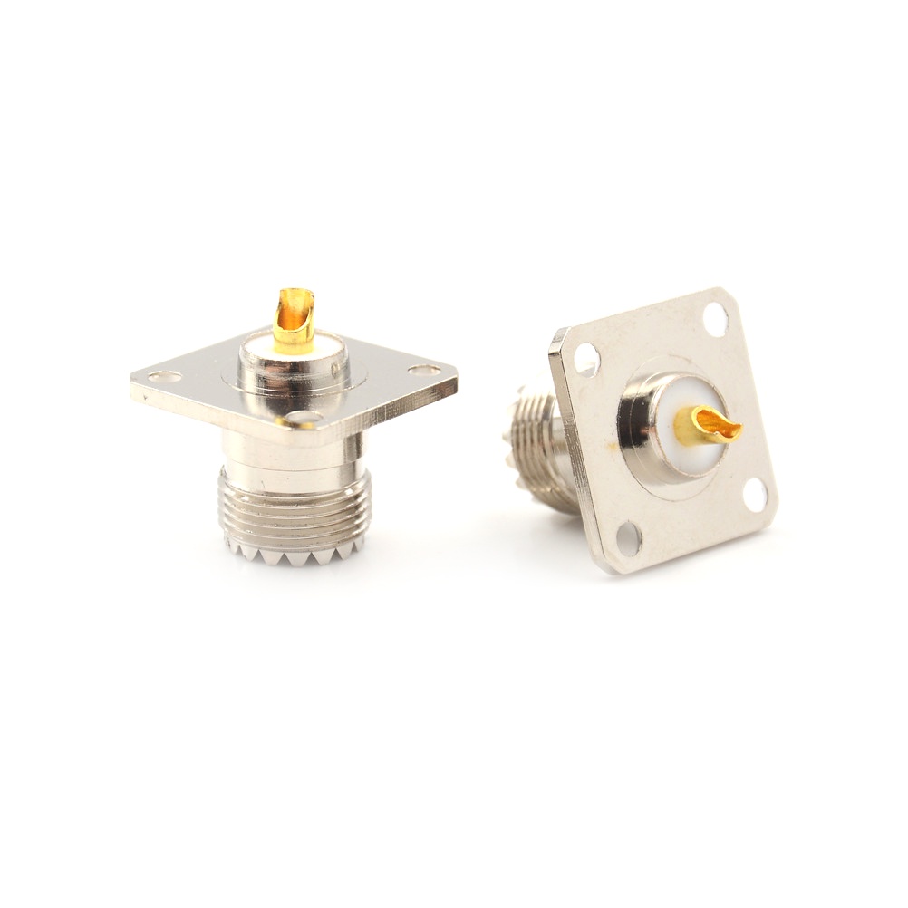 【Theredsunrisesiwy.id】5x UHF Female SO239 Panel Chassis Mount Flange Mount Solder Cup RF Connector