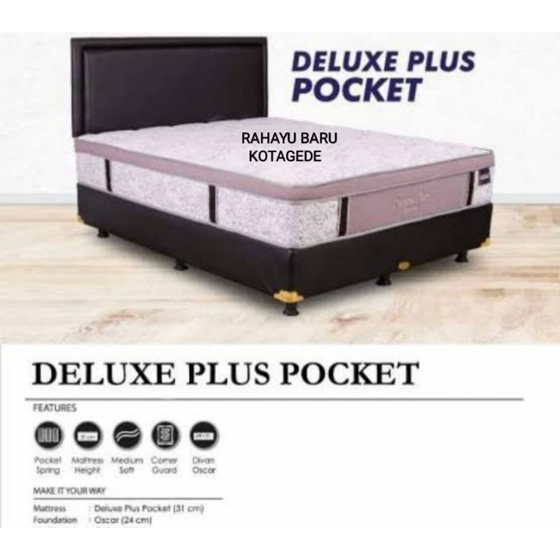 Springbed Central Deluxe Plus Pocket Plushtop 160 x 200 Jogja