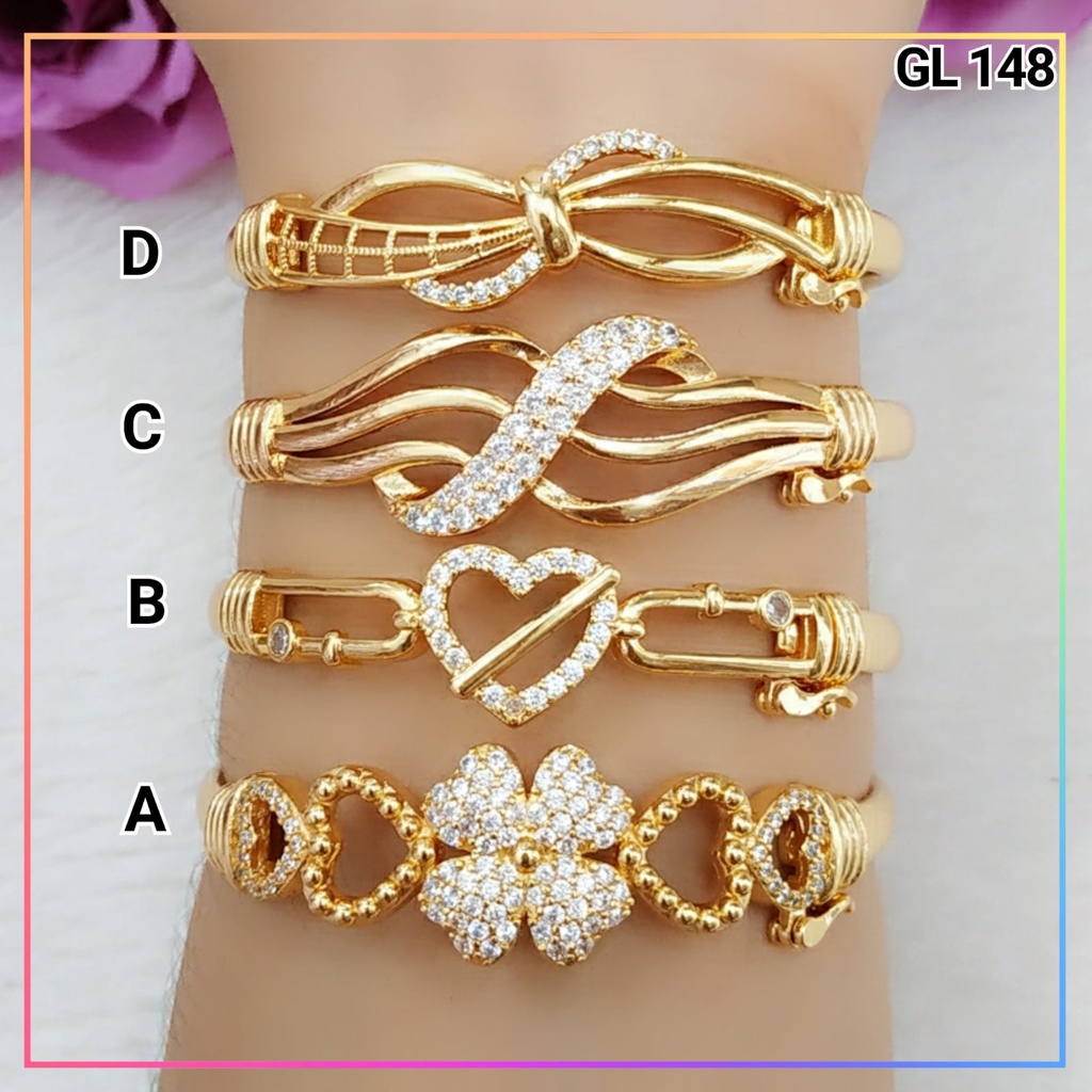 Gelang xuping gelang dewasa bangle/bangkok bunga full perhiasan gelang wanita lapis emas gold GL 148