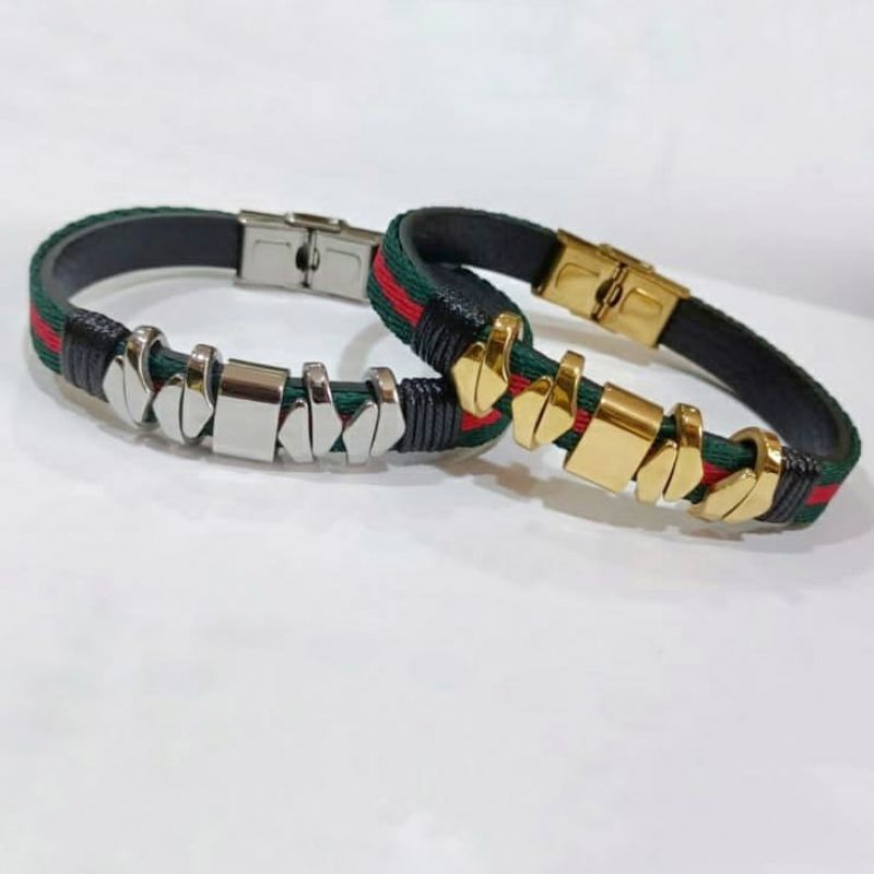 Gelang kulit pria super super keren Leather genuine