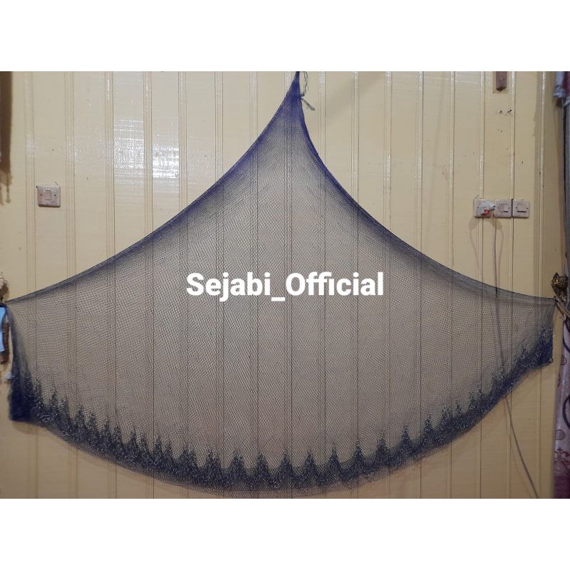(Sejabi) Termurah Jala Lempar Ikan Rajutan Tangan Ukuran 1 Inch Tinggi ± 2.5 Meter Bahan Benang PE/N