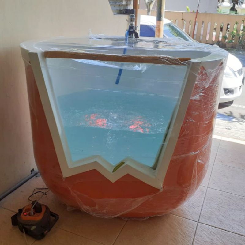 Kolam Baby Spa Fiber bentuk telur varian gelembung udara dan lampu