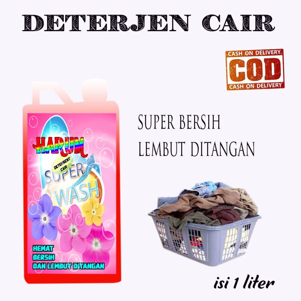 DETERGENT LIQUID(SABUN CUCI CAIR) untuk mesin cuci DAN CUCI MANUAL isi 1 Liter