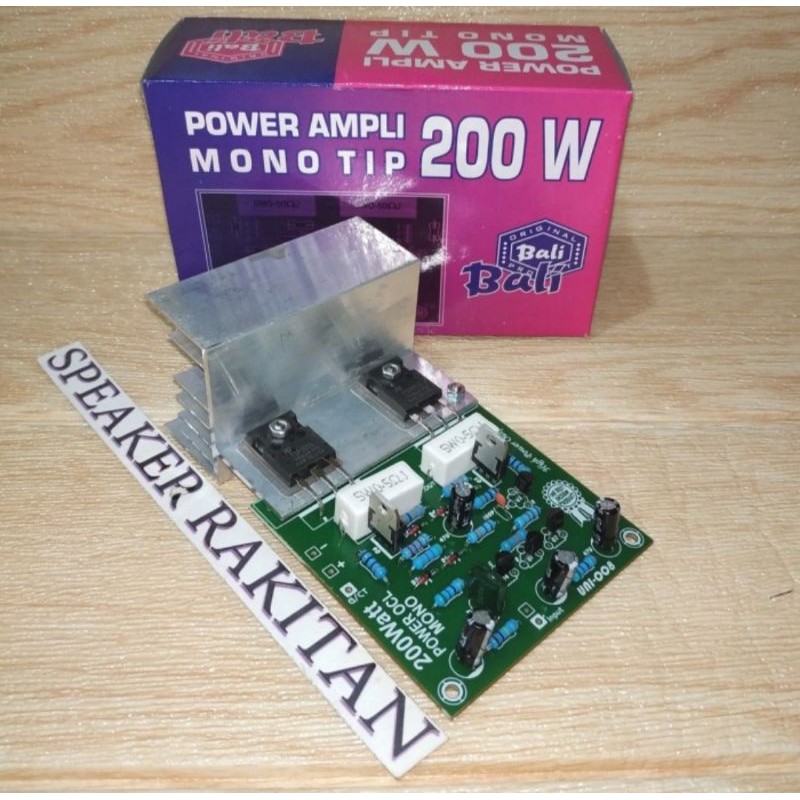 Kit Power Amplifier Mono OCL 200Watt + Tr Mospec TIP