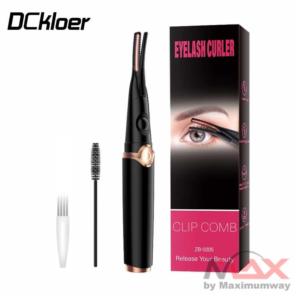 Dckloer Pelentik Bulu Mata Elektrik USB Rechargeable penjepit bulu mata agar lentik pelentik - ZB-0205 Warna Hitam Mini Electric Heated Eyelash Curler Heated Eyelashes Makeup Eye Lashes Heated Eyelash Curler Applicator Long Lasting Beauty Tool