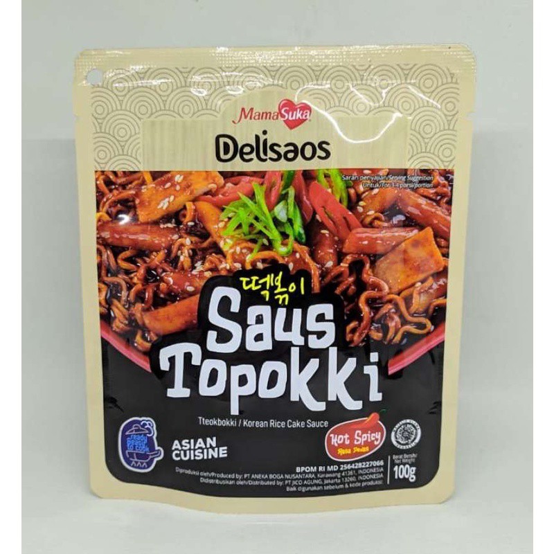 

Mamasuka Delisaos Saus Topokki Tteokbokki Tokpoki Halal 100gr