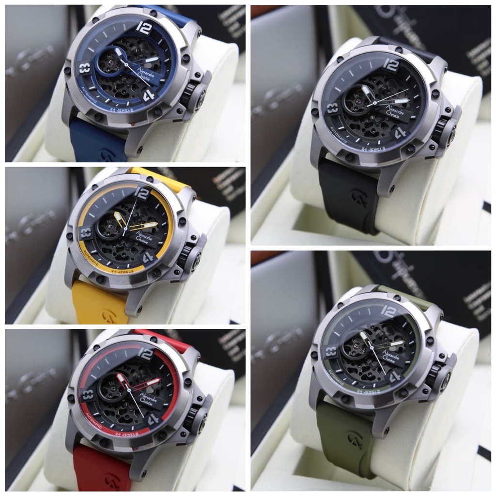 JAM TANGAN ALEXANDRE CHRISTIE AC 6295 TITANIUM AUTOMATIC PRIA ORIGINAL