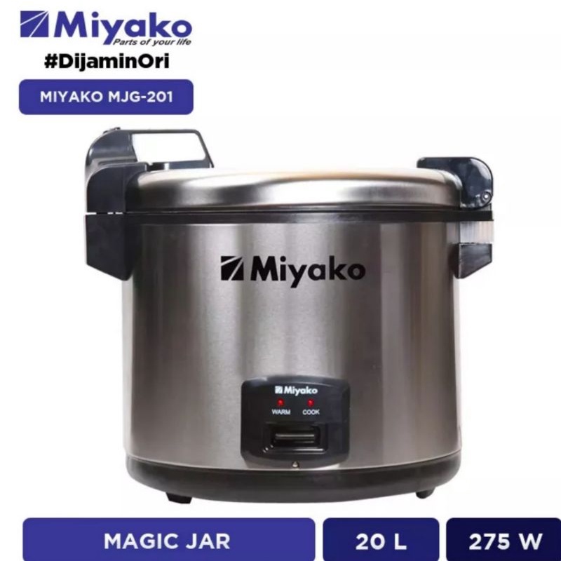 Magic Jar Miyako MJG-201 Magic Com Pemanas Nasi 20 Liter Miyako MJG 201 Hanya Menghangatkan Rice Coo